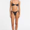 Black Sequin Bikini with Chest Pads: European & American Style, Sleeveless, Split, Backless Swimsuit