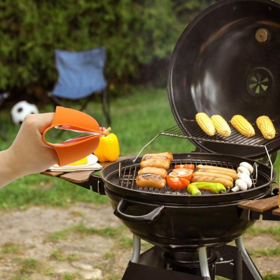 Grill Mitts Silicone Oven Gloves Heat Resistant Non-Slip Kitchen Mitts for Grilling Baking High Temp Protection BBQ Gloves