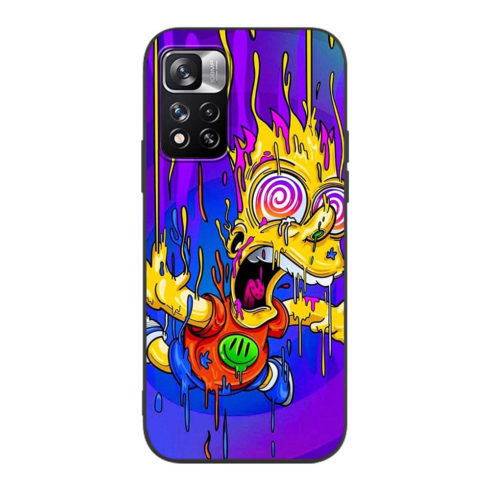 The Simpson Cute Case for Xiaomi Redmi Note 10 8 8T 9 10S 11S 11 7 12 12S 11E 13 Pro Plus Soft TPU Black Phone Cover