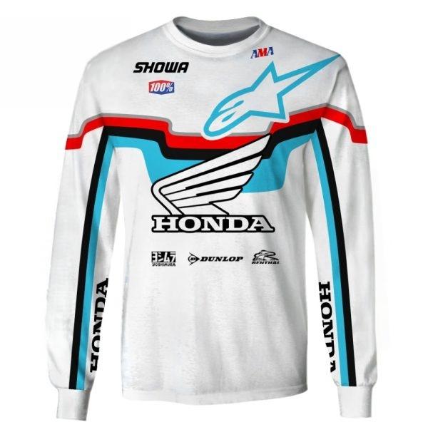 Мужская футболка JBH4 Honda Motocross с длинным рукавом #18 Jett Lawrence Быстросохнущая Дышащая Экипировка Для Внедорожников Велосипедистов Горный Велосипед Джерси 140