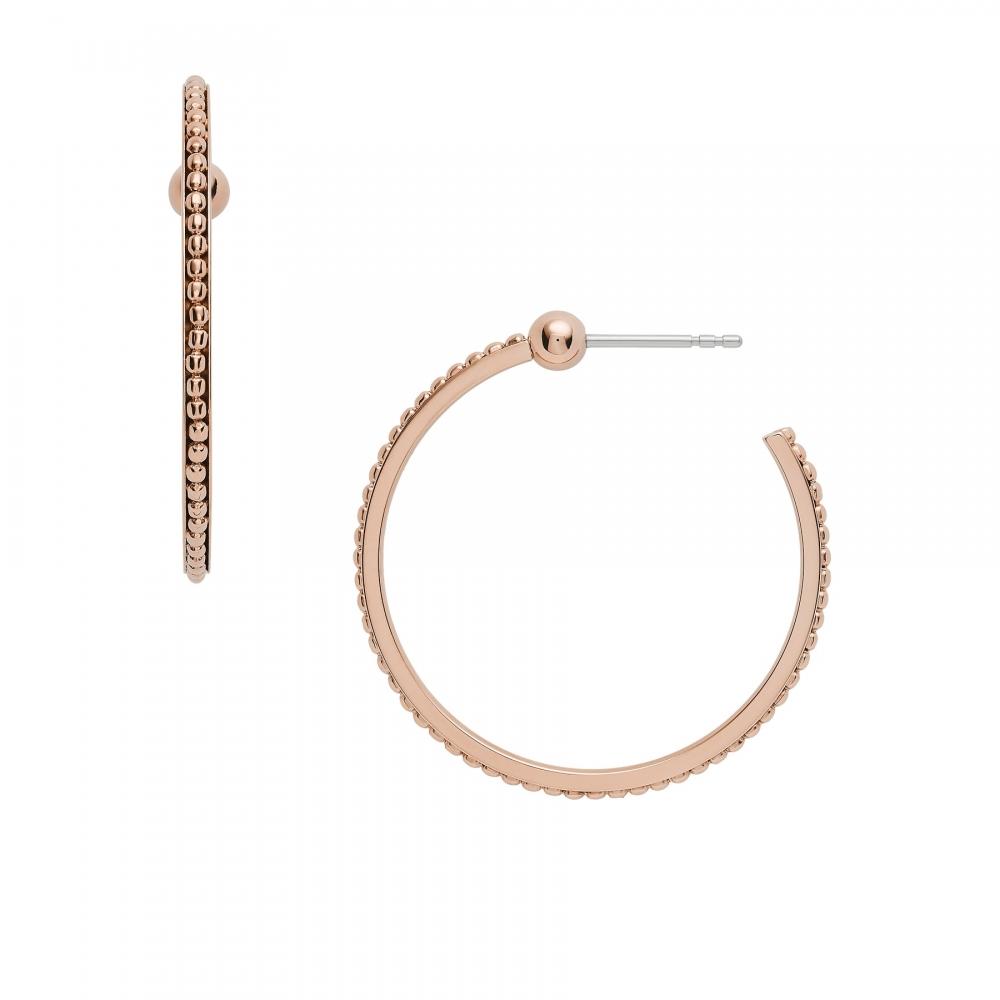 

Женская серьга-кольцо Fossil из нержавеющей стали из розового золота
