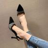 Woman Heel Shoes Sandals Women's  New Summer Pointed Sandals Female Thin Heel Shoes Fashion Women's Shoes Zaptos Mujer