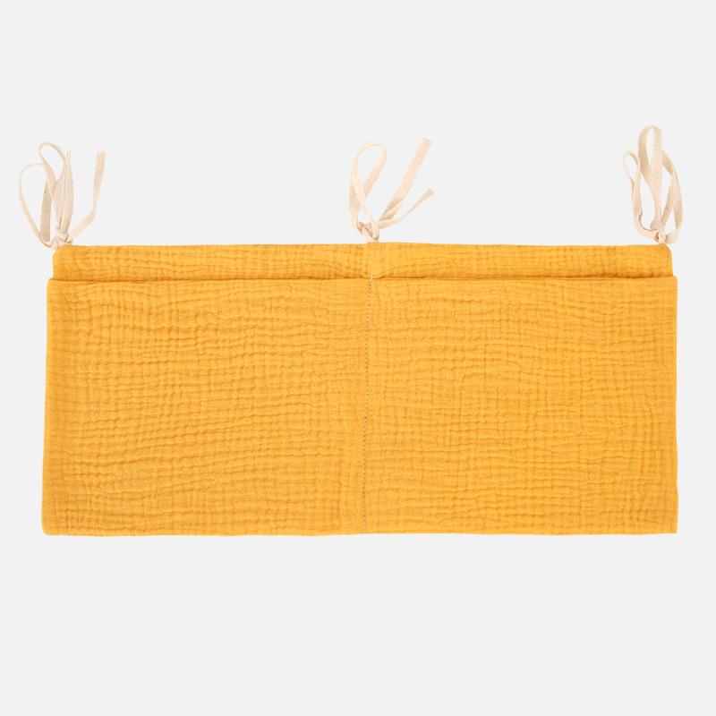 Non-Toxic Baby Crib Storage Bag Cotton Double Pouch Newborn Bed Headboard Organizer For Kids Baby Bedding Diaper Toys Bag