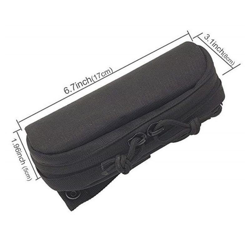 Molle Brillenetui Jagd Stoßfest Schutzbrillenetui Tragbar Outdoor Sonnenbrillenetui - 1000D Nylon