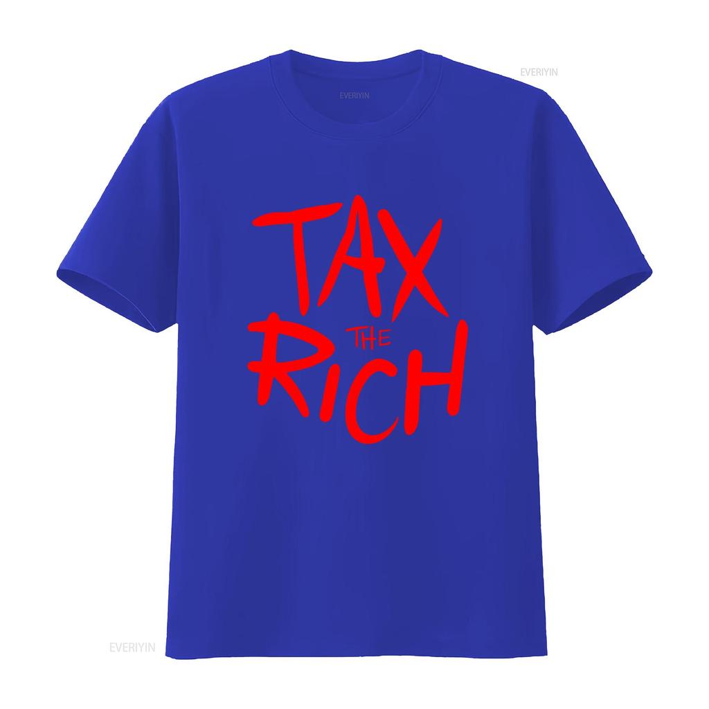 Tax The Rich Protest T Shirt Bold Red Design for Social Statement vintage Washed Stretched fashion Comfortable Slightly Casual