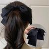 Multi Layer Bowknot Hair Clip For Girls Women Big Satin Solid Pink Black Hairpins Korean Fashion Pinches For Hair Accessories