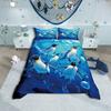 Homewish Ocean Penguin Duvet Cover SetSea Animal For Teens Bedding SetMarine Wildlife Decor