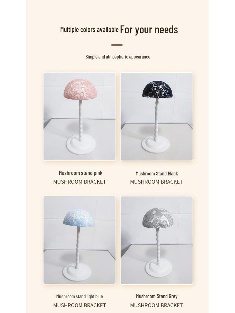 Lace Fabric Surface Wig Holder and Display Stand for Men and Women