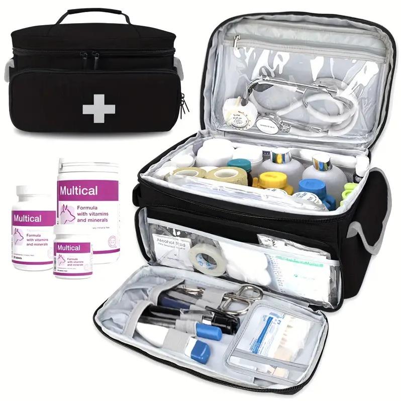 Portable Family First Aid Medicine Organizer Bag