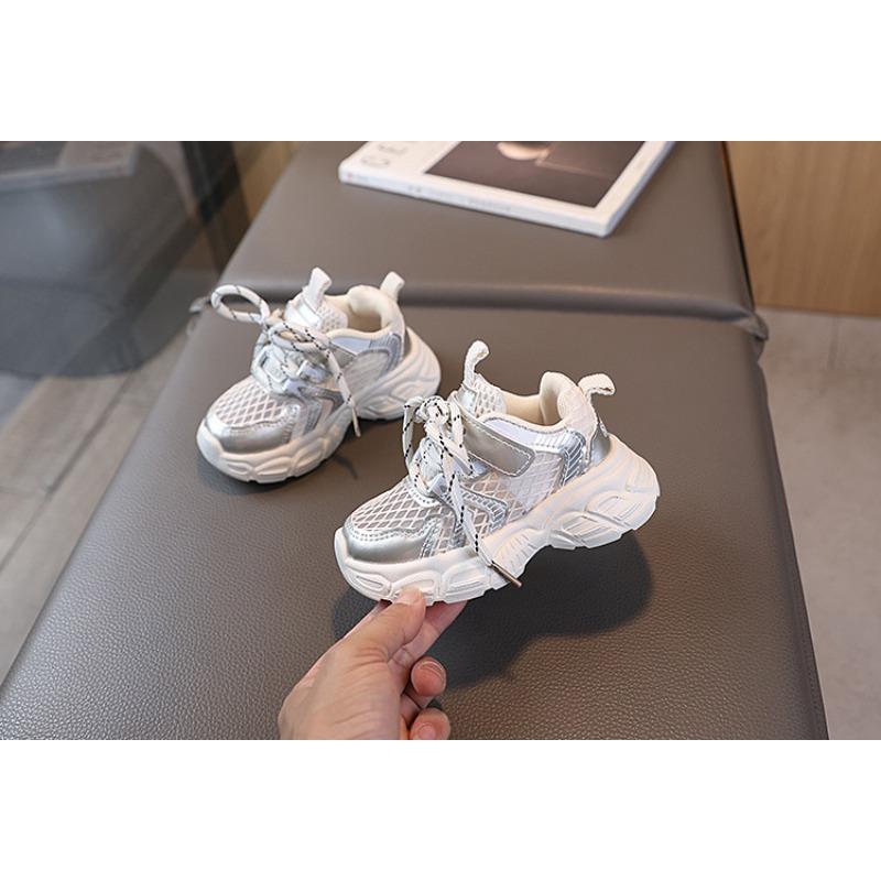 Kids shoes summer new children's sports shoes boys' single mesh breathable baby shoes fashionable trendy girls' dad shoes