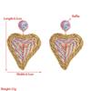 Women's Beach Breeze Love Style Earrings Hand-woven Sweat Candy Color Drop Earrings Eardrop