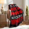 Halloween Horror Movie Blanket Black Red Eyeball Print Soft Plush Spooky Design Home Decor Sofa Couch Movie Night Watching Gift