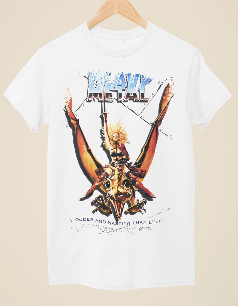Heavy Metal - Movie Poster Inspired Unisex White T-Shirt Unisex T-Shirt M