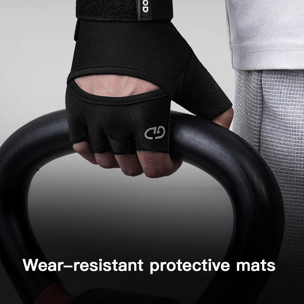 Wear-resistant Shock-absorbing Gloves 1Pair Half Finger Sports Gloves For Outdoor Cycling Weightlifting Rock Climbing