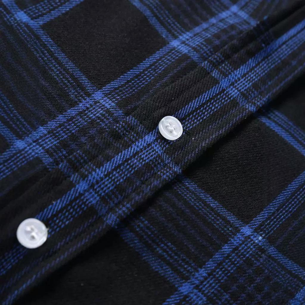 Mens Button Down Shirts Regular Fit Long Sleeve Casual Plaid Shirt