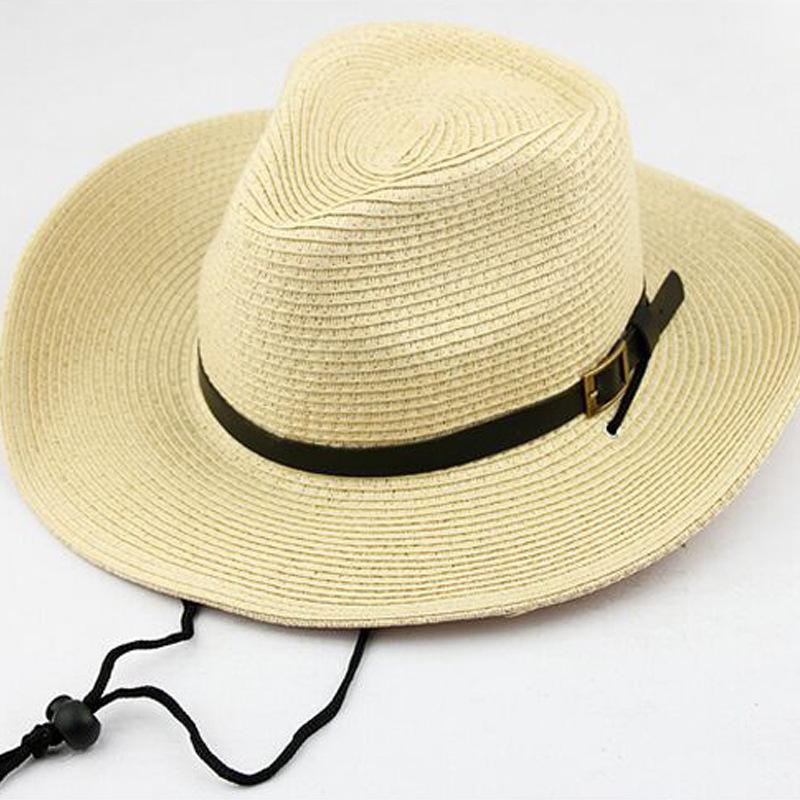 Men/Kids Big Eave Sunshade Hat Cowboy Straw Hat Cap for Mountain Climbing Jungle Hiking Beach Ultraviolet-proof Outdoor Hats