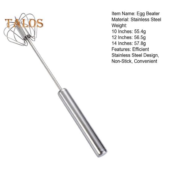 Stainless Steel Semi-Automatic Egg Beater Whisk Non-Stick Hand Push Mixer Tool for Cooking Kitchen Home Manual Rotating Egg Shaker Blender