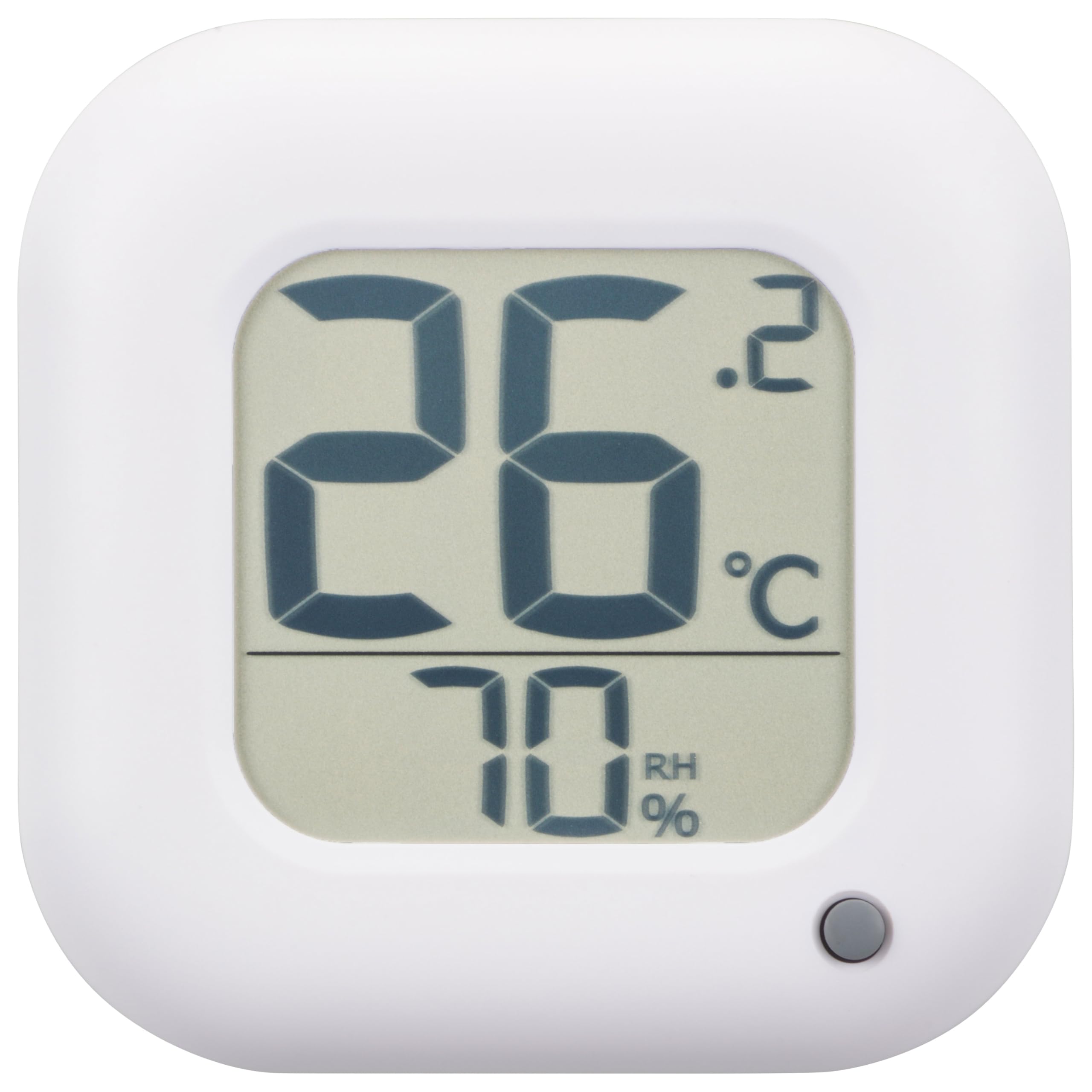 OHM Electric Large Temperature and Humidity Large Tabletop or Wall Simple OHM Thermometer, Display, Easy-to-Read Gauge, Screen, Mountable, Design,