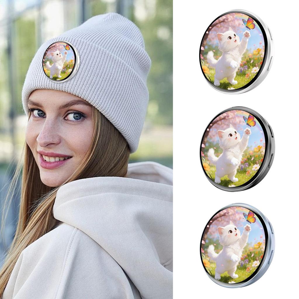 Smart Digital Display Video Badge Dynamic Electronic Display Brooch Pin Anime E-Badge Display Brooch Electronic Badge Anime Pins