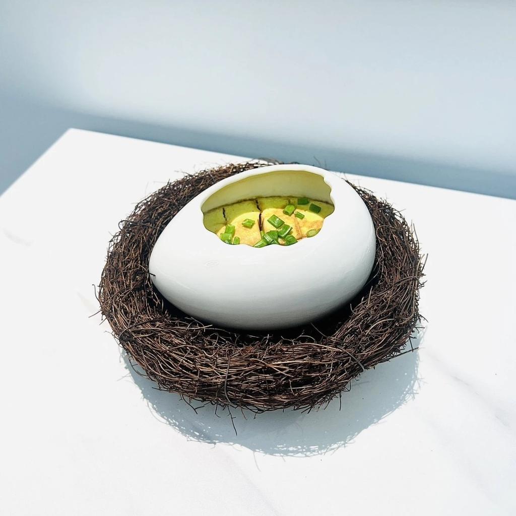 Creative INS Ceramic Eggshell Bird’s Nest Bowl – Ramen, Dessert & Snack Bowl