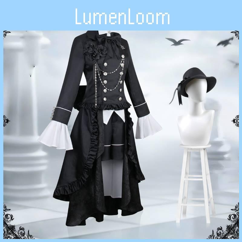 Black Butler Ciel Phantomhive Cosplay Shalior Costume With Polyester Fabric For Anime Role Play