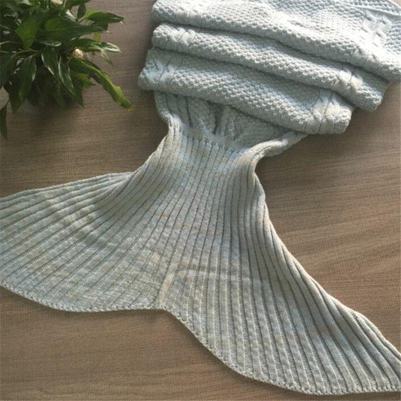 Cozy Mermaid Tail Handmade Crocheted Blanket For Adults And Kids In Soft Acrylic