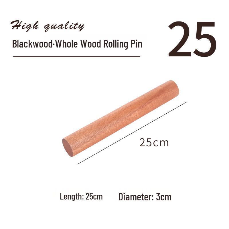 Ebony Solid Wood Dumpling Rolling Pin - Large & Small Sizes, Thickened and Extended.