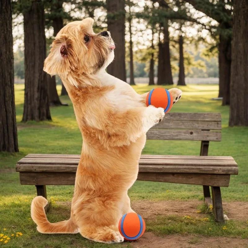 Non-Toxic Dog Toy Ball Dog Fetch Ball Toy Tough Pet Ball Puppy Chew Toy Solid Elastic Jumping Ball Pet Accessories For Large Medium Small