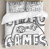 Game Printed Soft Duvet Cover Set Gamepad Video Game Controler Beding Set for Children Kids Tens Young Boys Bedrom Comfortable Quilt Cover featuring