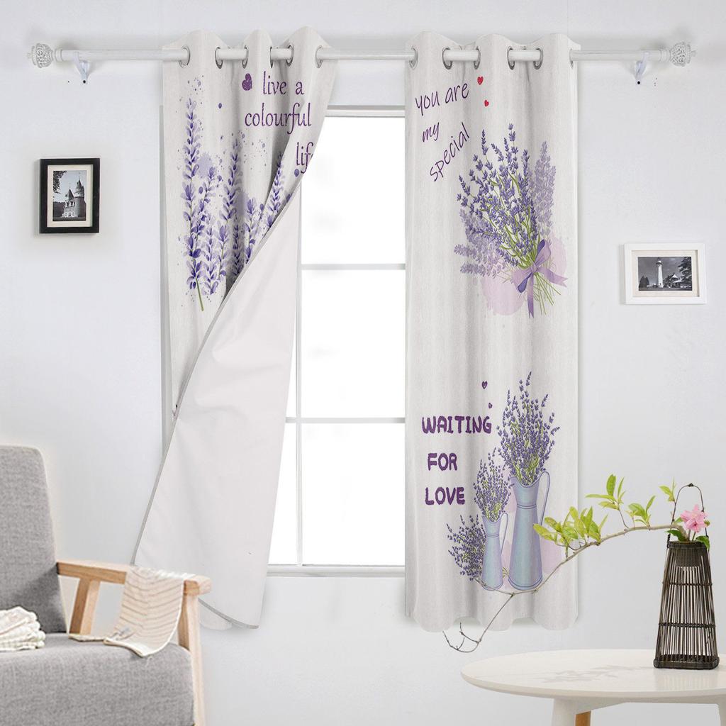 Aquarell Lila Lavendel Luxus Heimvorhänge Heimbedarf Wohnzimmer Schlafzimmer Maßgefertigte Vorhänge