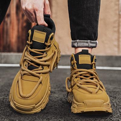 Neue klassische Herren-Sneaker High Help Dicke Sohle Workwear Freizeitschuhe für Jugendliche Outdoor Leichte Sport-Laufschuhe