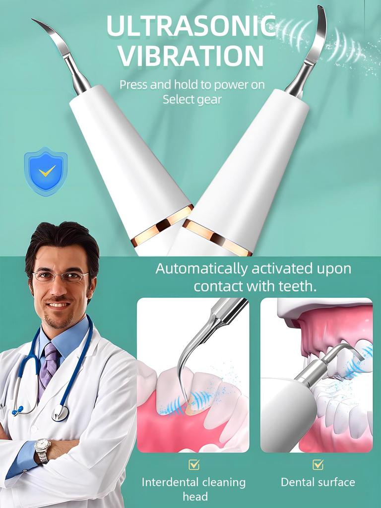 Portable Ultrasonic Water Flosser: Electric Teeth Cleaner & Oral Descaling Device
