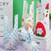 50Pcs Plastic Rabbit Ear Candy Bags Cartoon Candy Gift Bags Cookie Packaging Bags  Festive