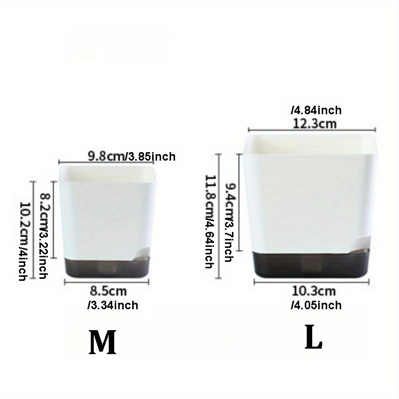 5Pcs Plant Pots, Self Watering Flower Pots Indoor Outdoor, Self Watering Planters with Drainage Hole & Clear Saucer Reservoir