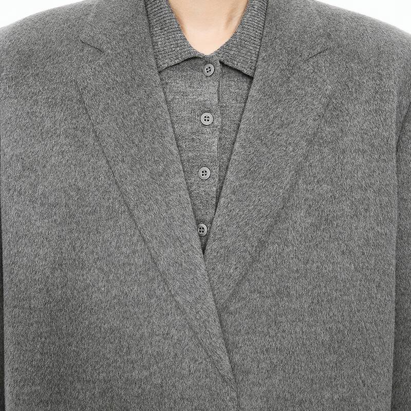 JNBY 2025 Winter Loose Straight Wool Blend Coat