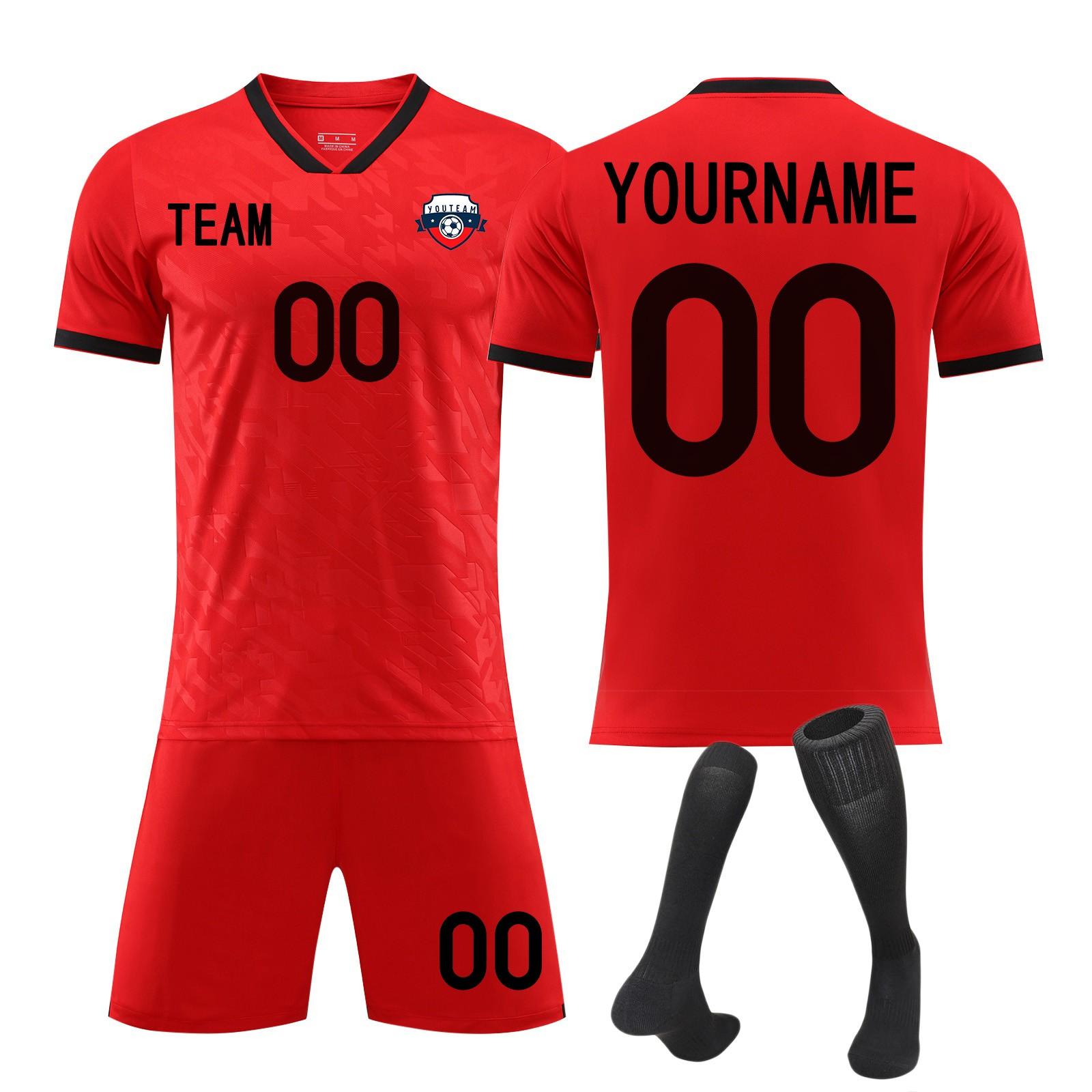 

Футбольные майки, шорты, носки, комплект, новый сезон, шорты, носки, одежда для взрослых, размеры 2XS красный