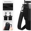 Neoprene Tumbler Carrier for 40/30 Oz, Water Pouch, Adjustable Strap & Safety Buckle. Black, Ideal for Hiking, Travel & Camping.