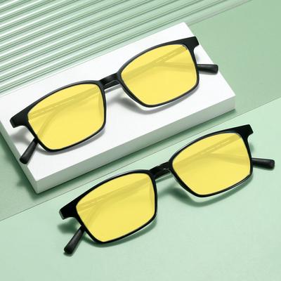 Vintage Night Vision Glasses For Car Driving Men Women Ultralight Uv400 Sunglasses Trendy Tr Blue Light Blocking Glasses Eyewear