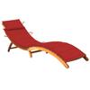 Day and Night - Day and Night Garden Lounger with Solid Acacia Wood Cushion