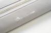 Italian Leather Pencil Case Pentaboric Frosty White (Gray)