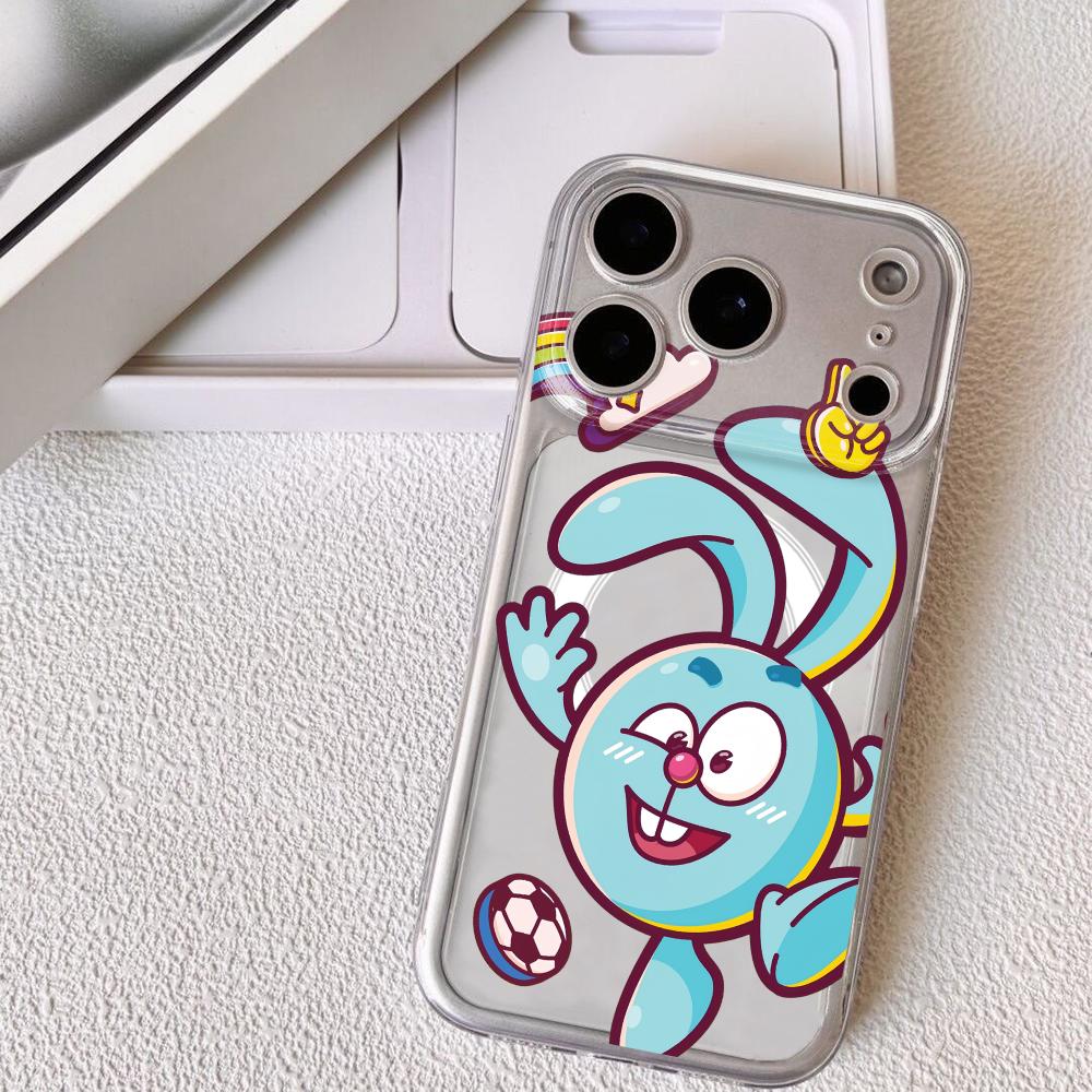 

Cute G-Gogoriki K-Kikoriki Phone Case For iPhone 17 16 15 14 13 12 Pro Max Plus With Magnetic Crystal Clear Case Wireless Charge iPhone 13 Pro Max