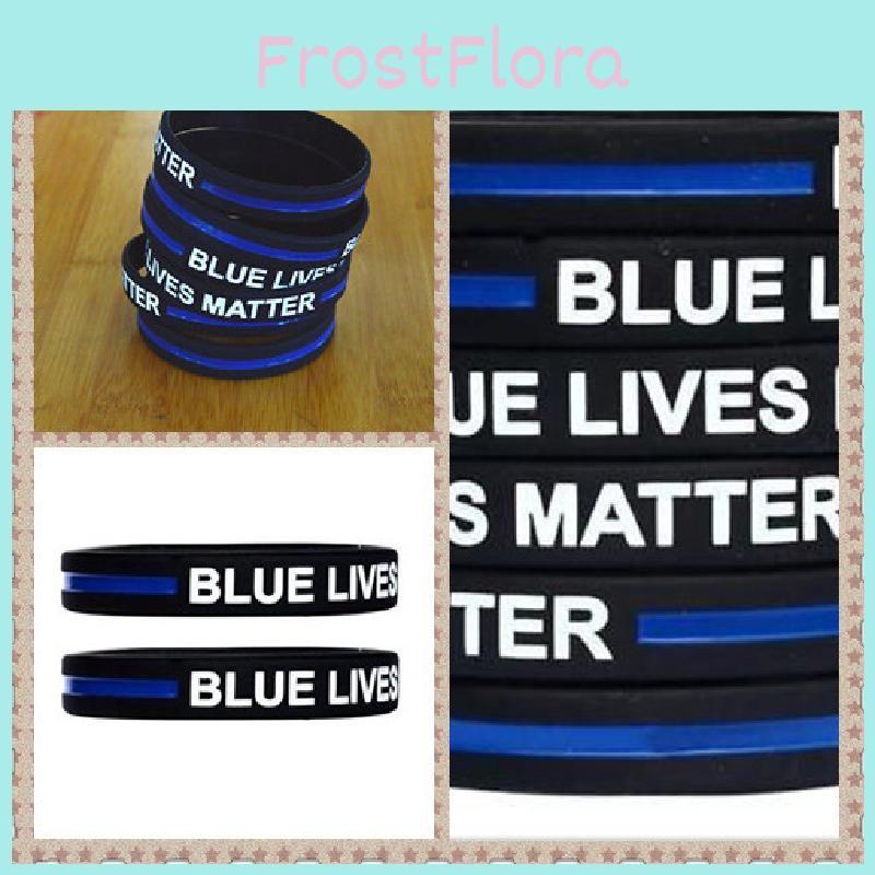 Blue Thin 1 Line Bracelet Lives Matter Wristband Support Decoration Accessories