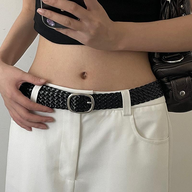 

Vintage Gothic Braid Punk Waist Belts For Women Men Versatile Minimalist Waistband Jeans Pants Decorative Waist Belt Gifts чёрный