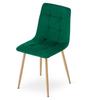 Kara Chair - Dark Green Velvet / Wood-Colored Legs X 2