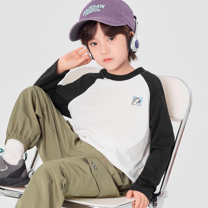 Duoduo Kids Pure Cotton Long-Sleeve Pony Print T-Shirt 140