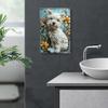 Vintage West Highland Terrier Metal Sign Wall Decor For Home Gym Bathroom Autumn Winter Theme