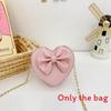 Knot Solid Butterfly Color Heart Shaped Children Crossbody Bag For Daily Use