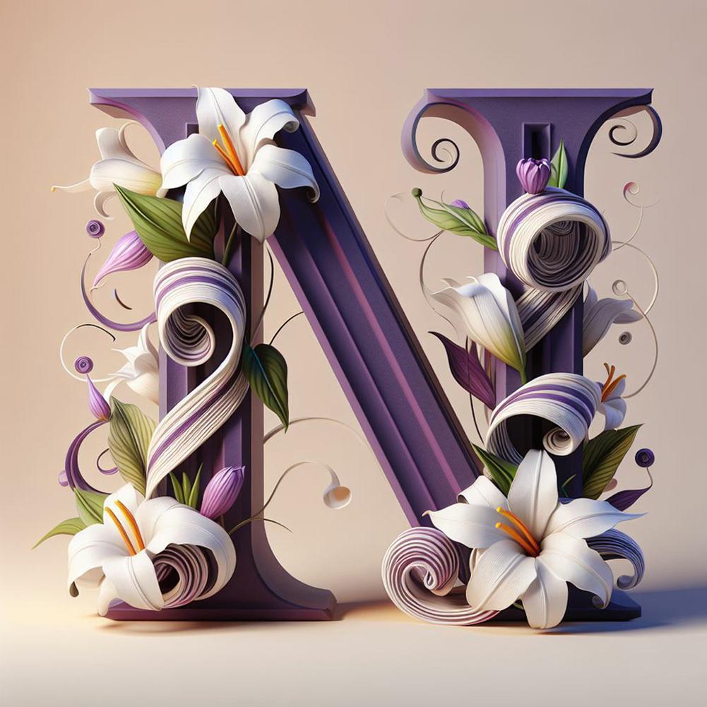 

5D DIY Full Round Drill Diamond Painting Letter Kit Home Decor Art Craft 40x40cm