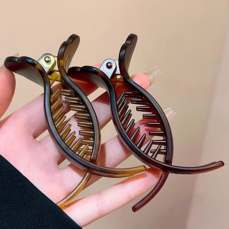 New High Ponytail Hair Clips for Women High End Simple Feel Featuring Back Head Clip Vertical Duckbill Clip Hair Accessory