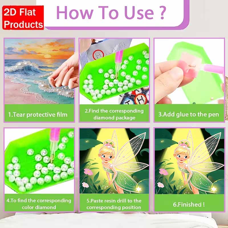 Disney Pearl Art Tinker Bell 5D DIY Pearl Picture Craft Kit Suitable for Adults Beginners Creative Gift Home Decor Idea